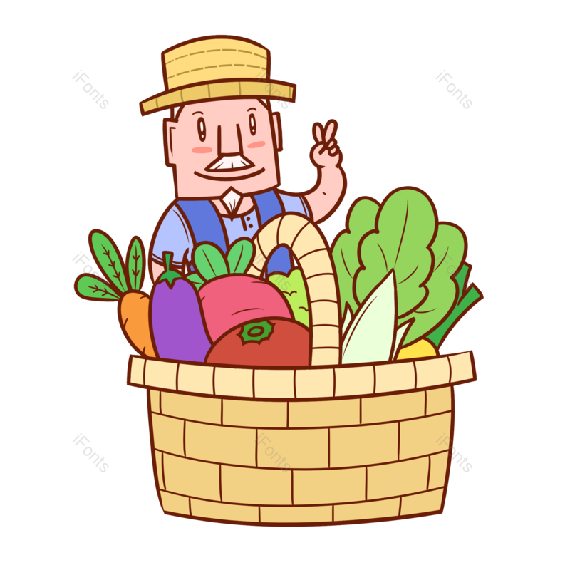 卡通图片,劳动节元素,丰收PNG,素材免抠素材